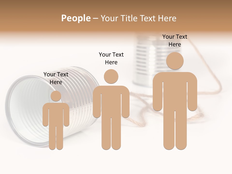 Ancient Communication - Cans Connected By String PowerPoint Template