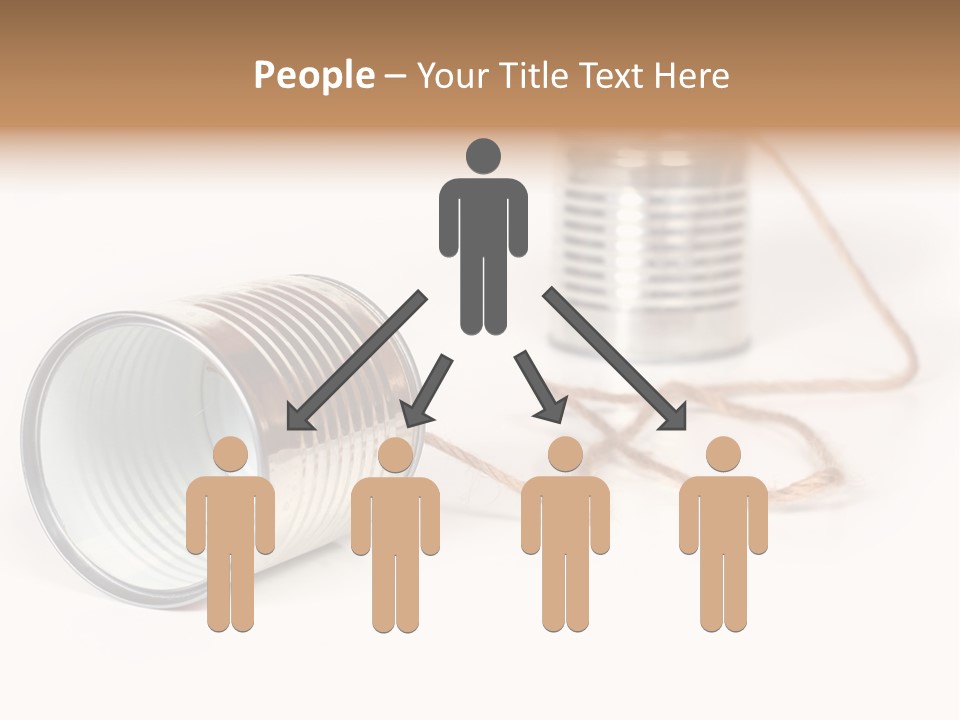 Ancient Communication - Cans Connected By String PowerPoint Template