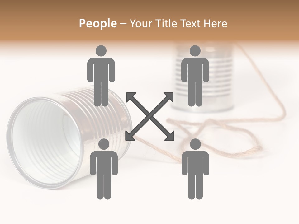 Ancient Communication - Cans Connected By String PowerPoint Template