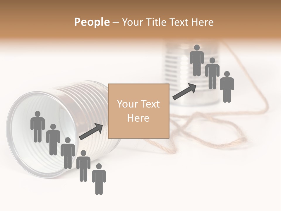 Ancient Communication - Cans Connected By String PowerPoint Template
