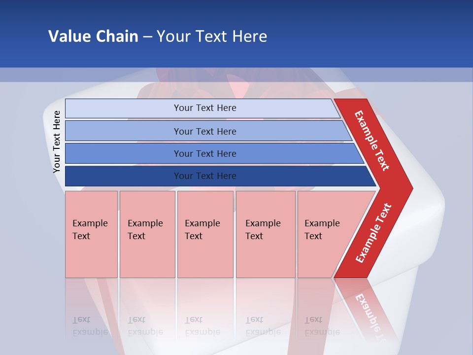 A White Present Box With A Red Ribbon On It PowerPoint Template