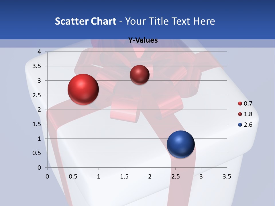 A White Present Box With A Red Ribbon On It PowerPoint Template