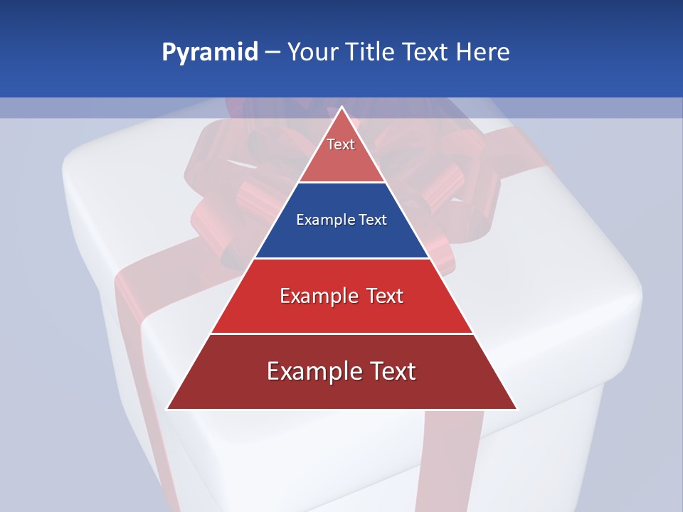 A White Present Box With A Red Ribbon On It PowerPoint Template