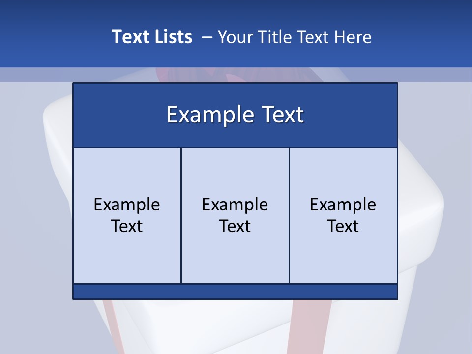 A White Present Box With A Red Ribbon On It PowerPoint Template