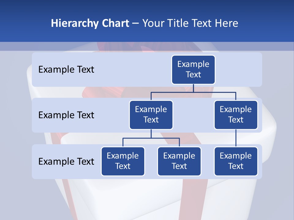 A White Present Box With A Red Ribbon On It PowerPoint Template