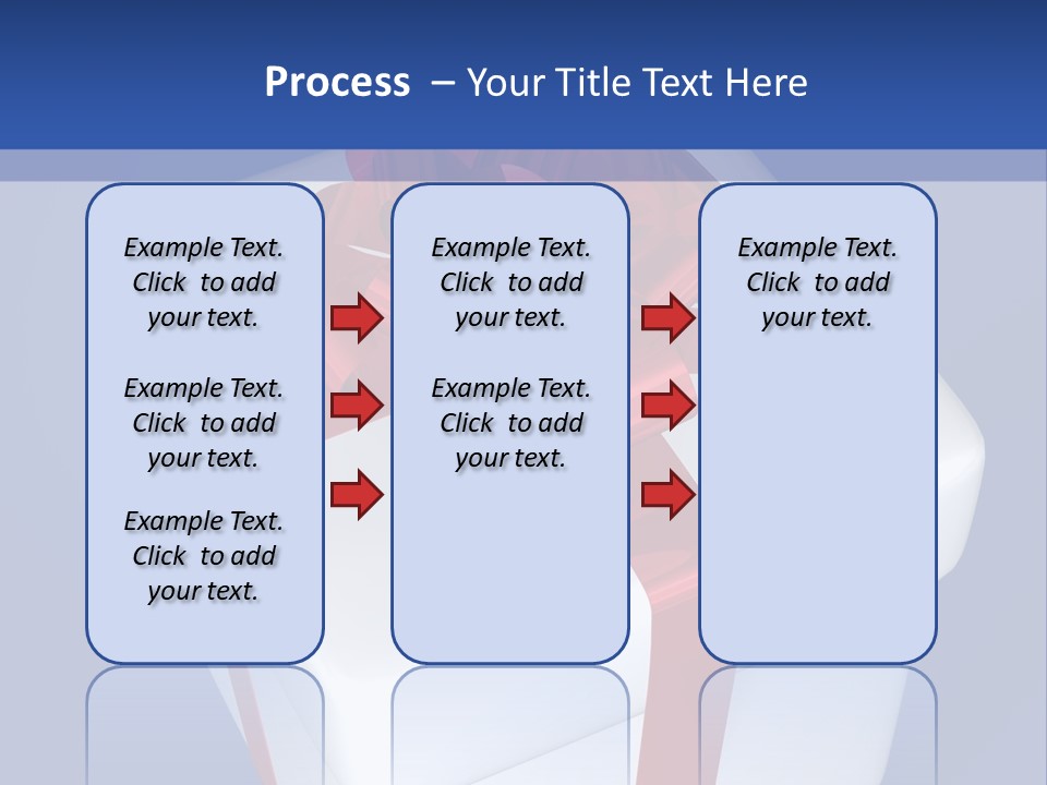 A White Present Box With A Red Ribbon On It PowerPoint Template