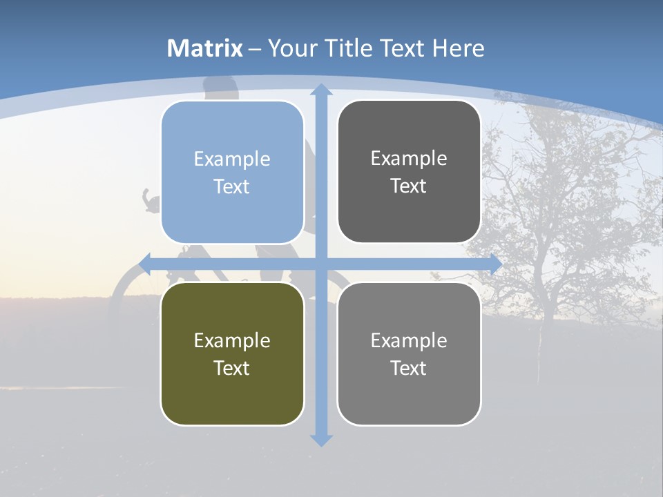 Man Riding His Bike At Sunset PowerPoint Template