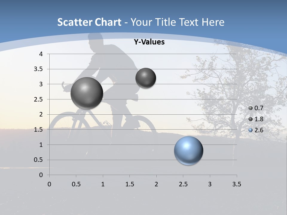 Man Riding His Bike At Sunset PowerPoint Template