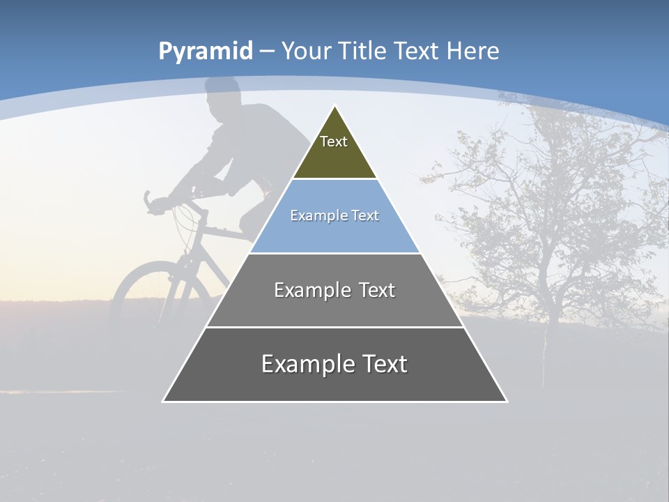 Man Riding His Bike At Sunset PowerPoint Template