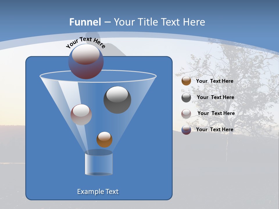 Man Riding His Bike At Sunset PowerPoint Template