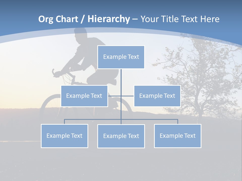 Man Riding His Bike At Sunset PowerPoint Template