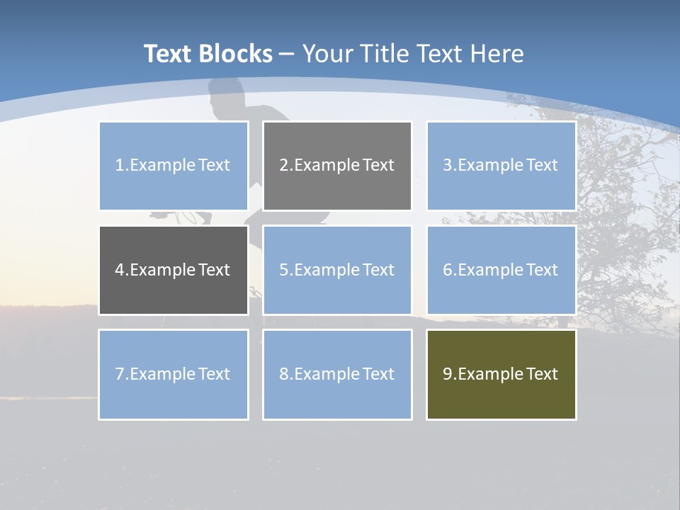 Man Riding His Bike At Sunset PowerPoint Template