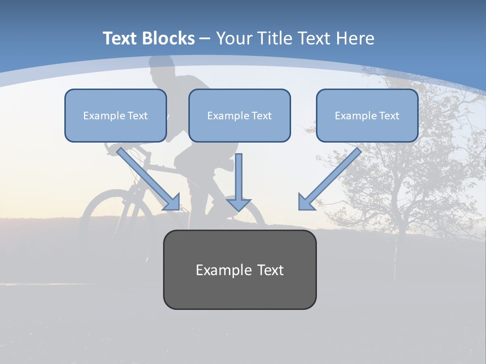 Man Riding His Bike At Sunset PowerPoint Template