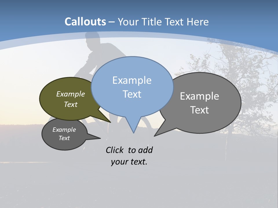 Man Riding His Bike At Sunset PowerPoint Template