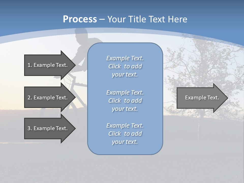 Man Riding His Bike At Sunset PowerPoint Template