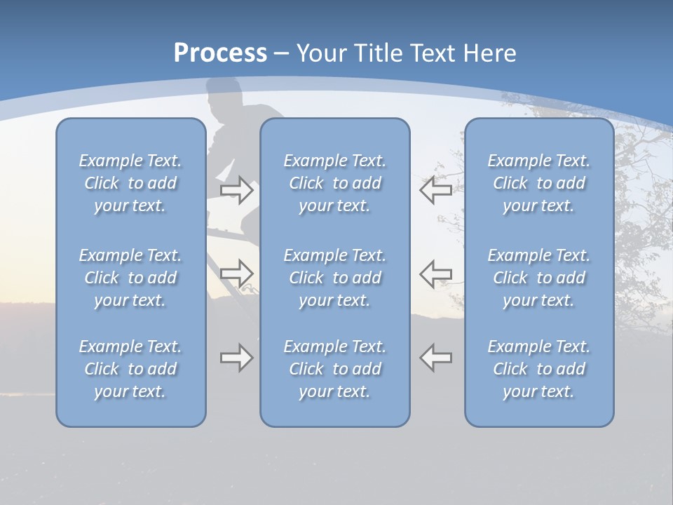 Man Riding His Bike At Sunset PowerPoint Template