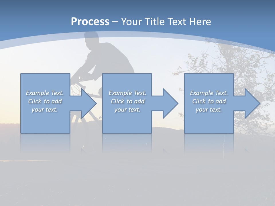 Man Riding His Bike At Sunset PowerPoint Template