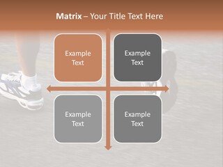 Feet Of A Running Woman PowerPoint Template