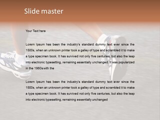 Feet Of A Running Woman PowerPoint Template