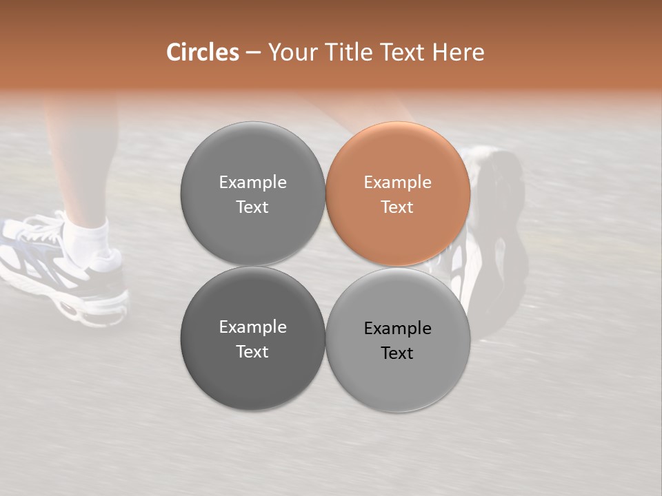 Feet Of A Running Woman PowerPoint Template