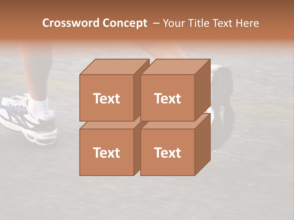 Feet Of A Running Woman PowerPoint Template
