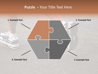 Feet Of A Running Woman PowerPoint Template