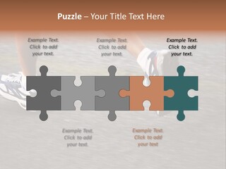 Feet Of A Running Woman PowerPoint Template