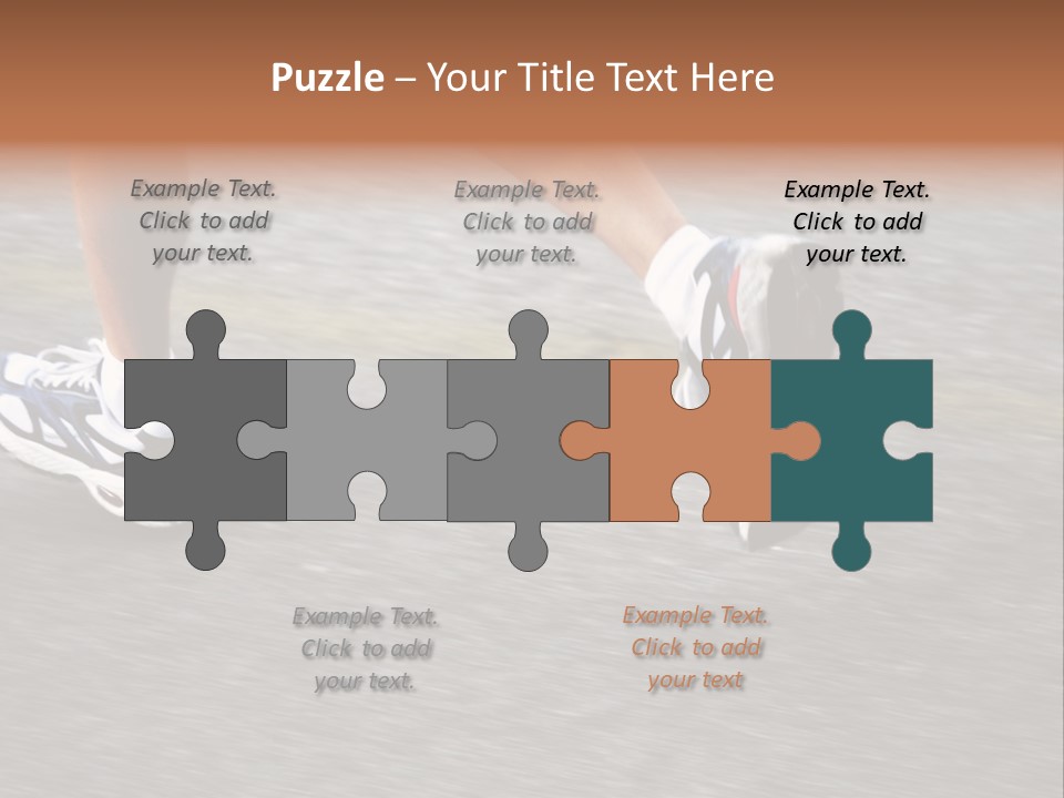 Feet Of A Running Woman PowerPoint Template