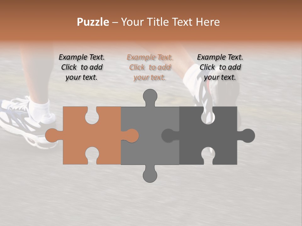 Feet Of A Running Woman PowerPoint Template