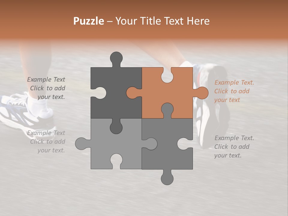 Feet Of A Running Woman PowerPoint Template