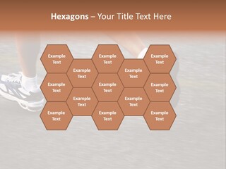 Feet Of A Running Woman PowerPoint Template