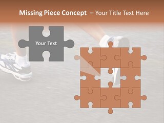 Feet Of A Running Woman PowerPoint Template