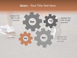 Feet Of A Running Woman PowerPoint Template