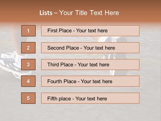 Feet Of A Running Woman PowerPoint Template