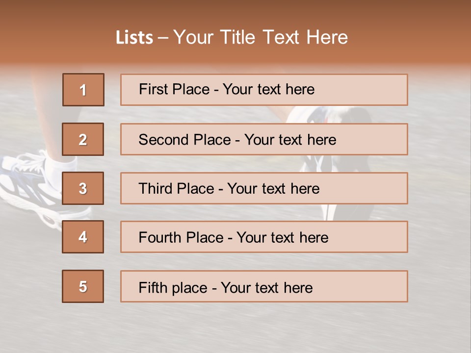 Feet Of A Running Woman PowerPoint Template