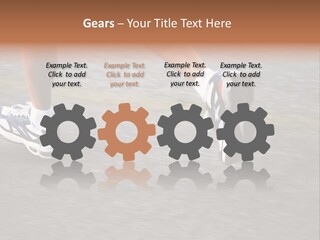 Feet Of A Running Woman PowerPoint Template