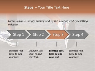 Feet Of A Running Woman PowerPoint Template