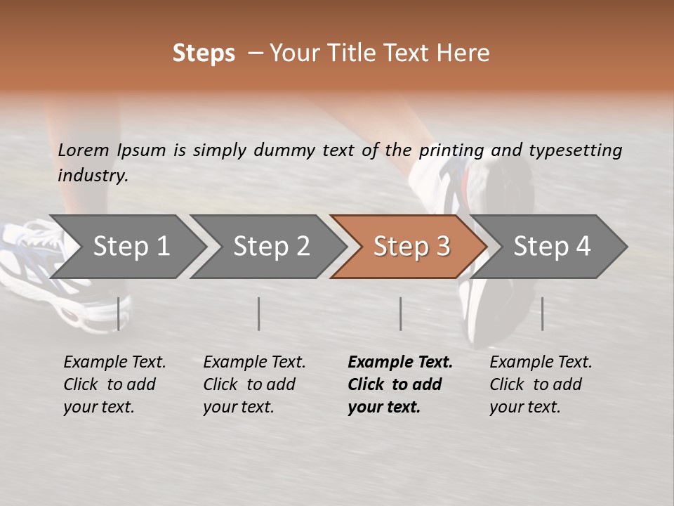 Feet Of A Running Woman PowerPoint Template