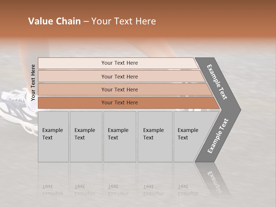 Feet Of A Running Woman PowerPoint Template