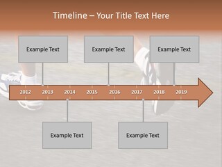 Feet Of A Running Woman PowerPoint Template