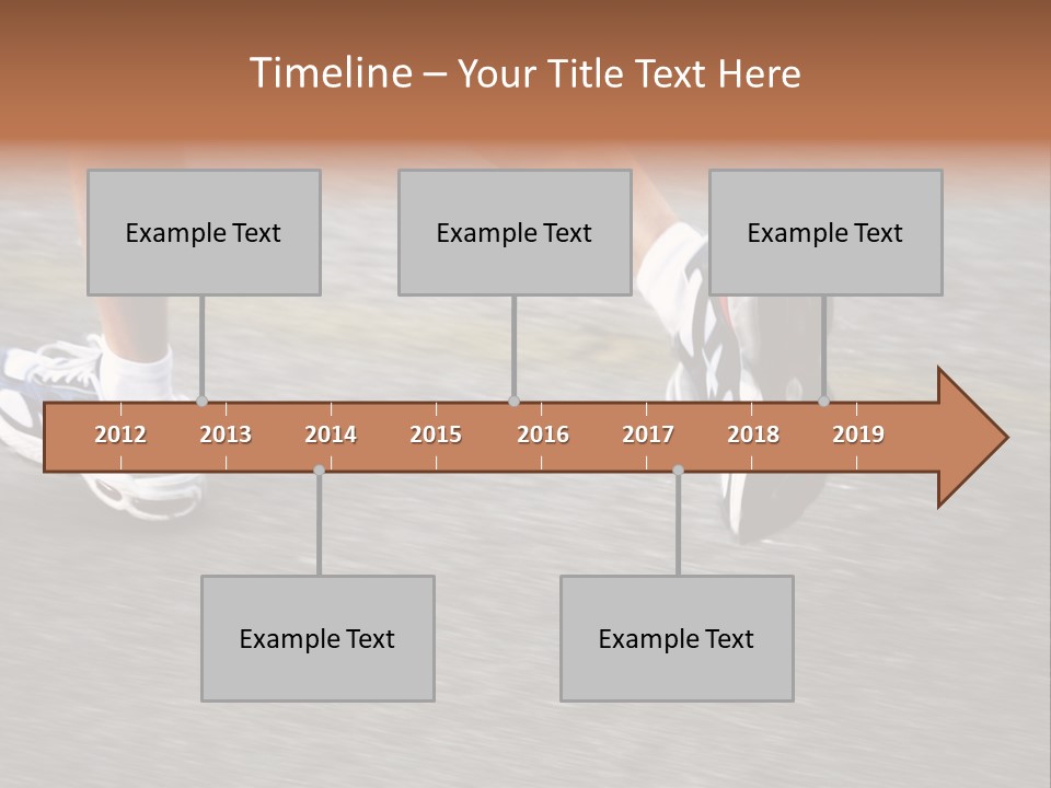 Feet Of A Running Woman PowerPoint Template