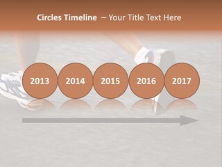 Feet Of A Running Woman PowerPoint Template