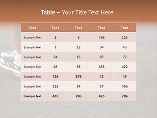 Feet Of A Running Woman PowerPoint Template