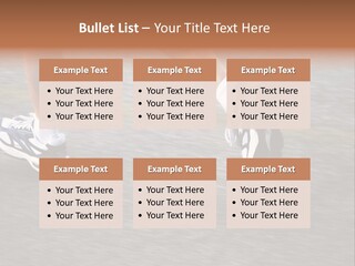 Feet Of A Running Woman PowerPoint Template