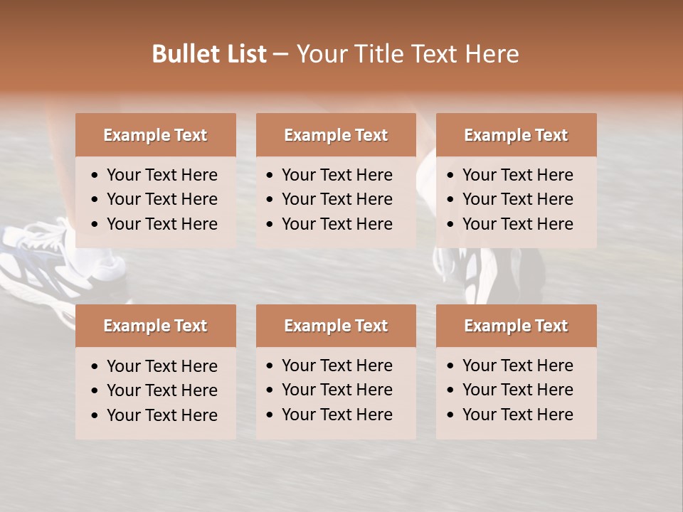 Feet Of A Running Woman PowerPoint Template