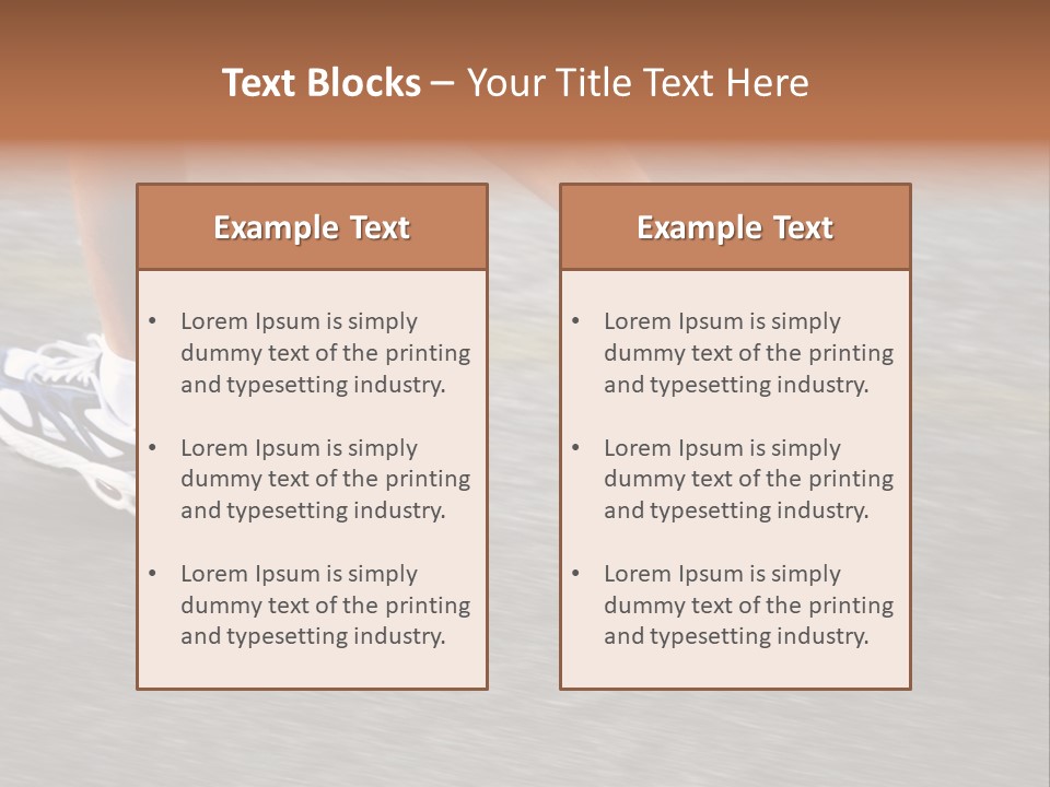 Feet Of A Running Woman PowerPoint Template