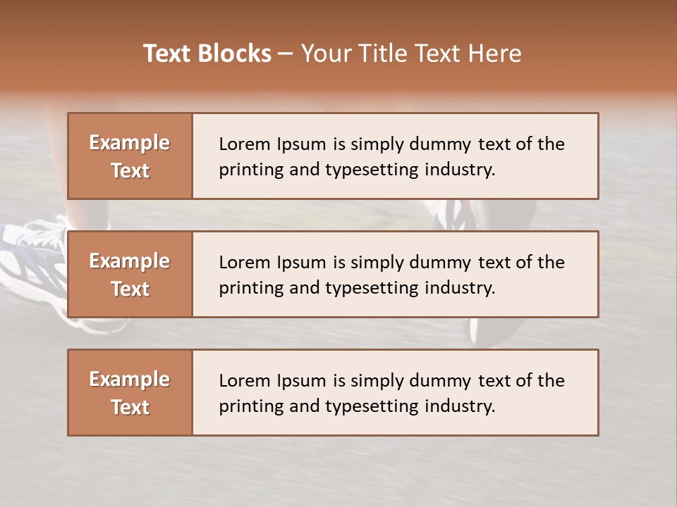 Feet Of A Running Woman PowerPoint Template
