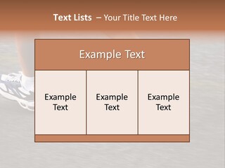 Feet Of A Running Woman PowerPoint Template