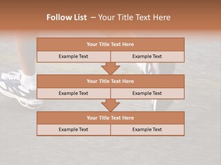 Feet Of A Running Woman PowerPoint Template