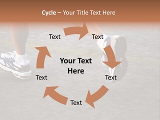 Feet Of A Running Woman PowerPoint Template